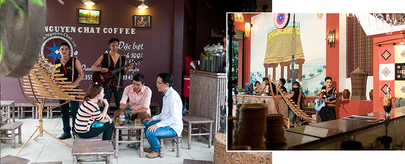 Trang trí quán cafe mang phong cách Tây Nguyên độc đáo của Nguyen Chat Coffee