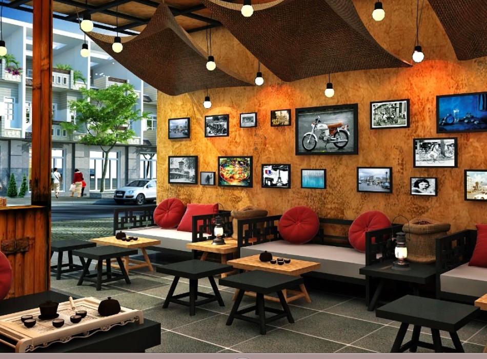 Cách trang trí quán cafe với tranh tường, tranh 3d