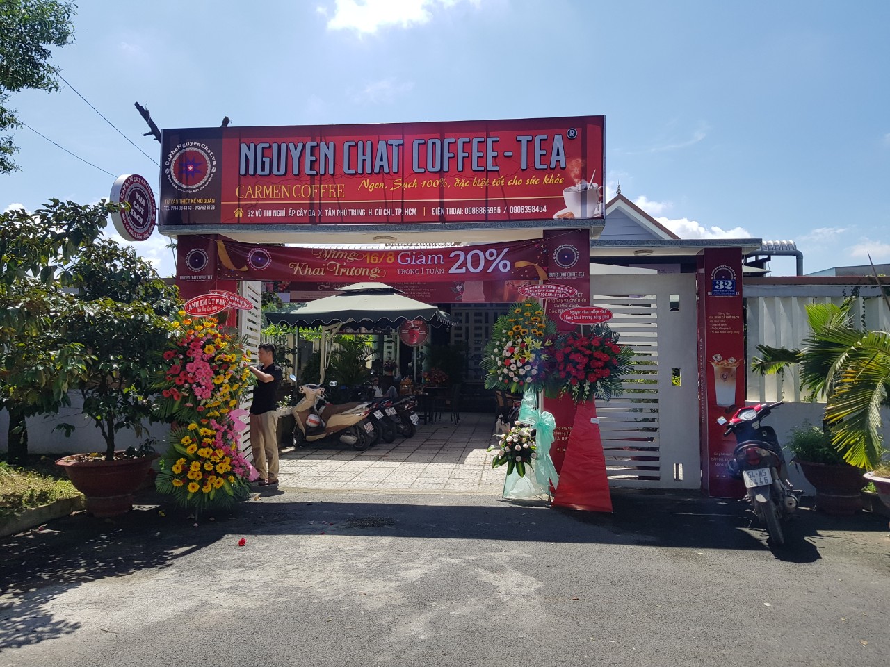 Quán Cafe rang xay Chị Nhi, Anh Nam Củ Chi - Cà phê nguyên chất